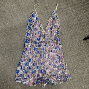 Sequin romper- small - new years - party dress